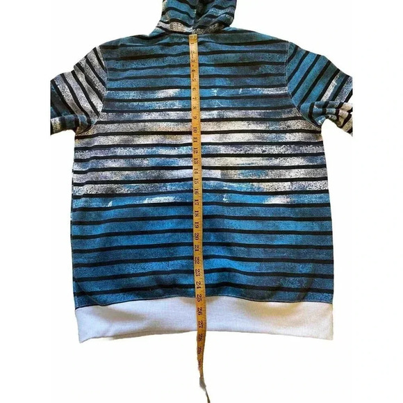 NBA Men's Hoodie Sweatshirt Basketball XL/TG Hooded Zip Up Logo Turquoise White - Picture 10 of 12